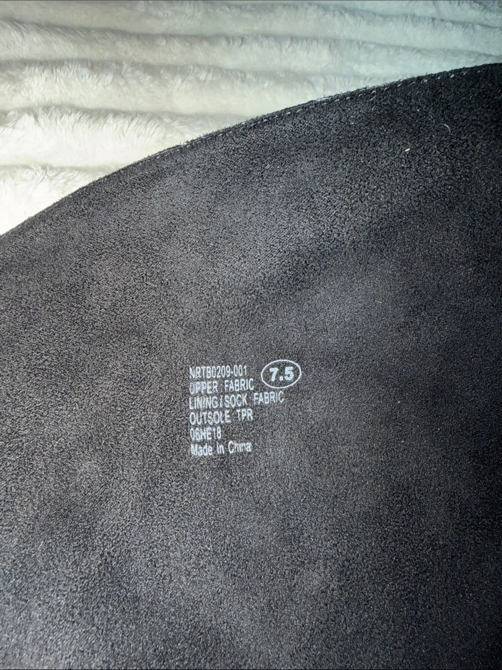 Not Rated Black Suede Over-the-Knee Boots with Gray Floral Accents